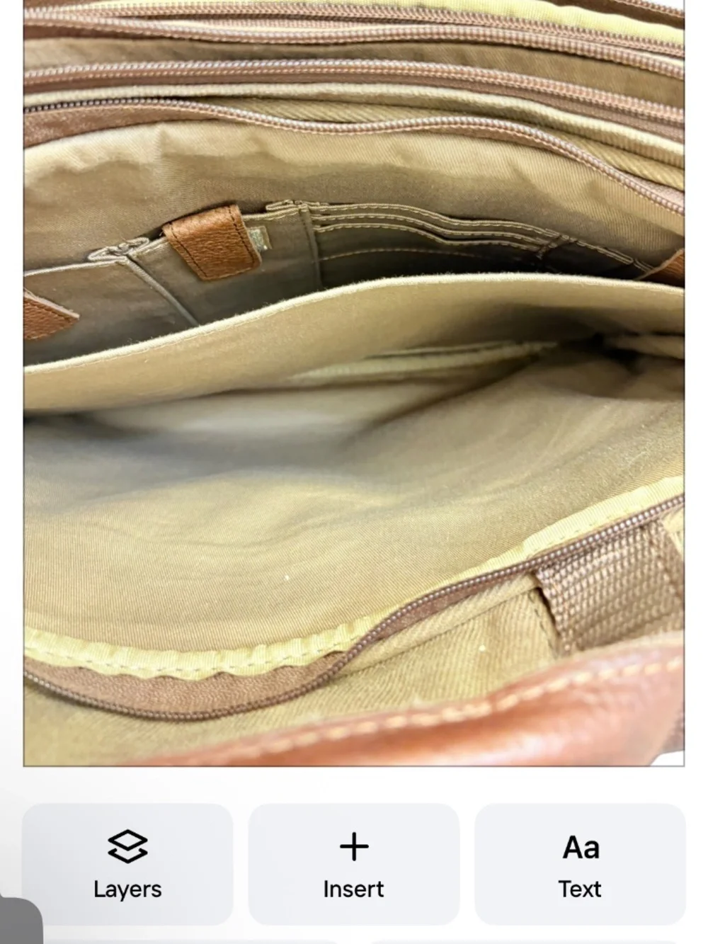 L.L. Bean vintage waxed canvas and leather briefcase laptop bag